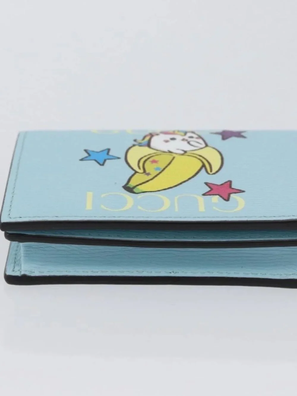 GUCCI Bananya Collaboration Compact Wallet Light Blue 701009 2067 Auth 171852M
